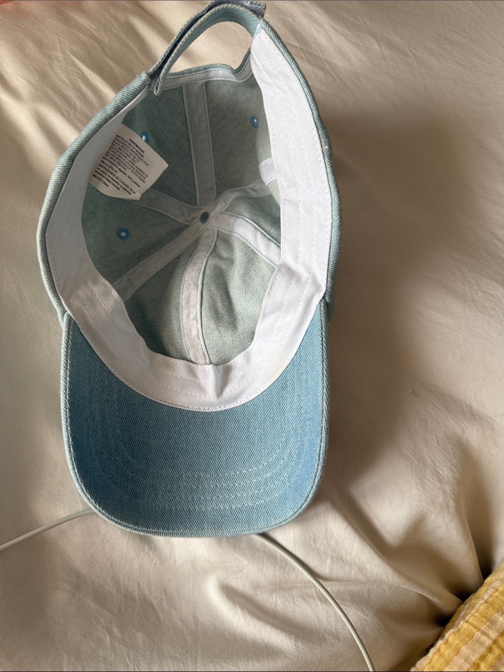 Light Blue Lace Baseball Cap - Picture 2 of 4
